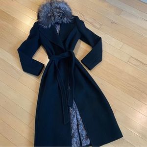 Soia & Kyo MARLENE-FX BLACK WOOL COAT. Size XS.